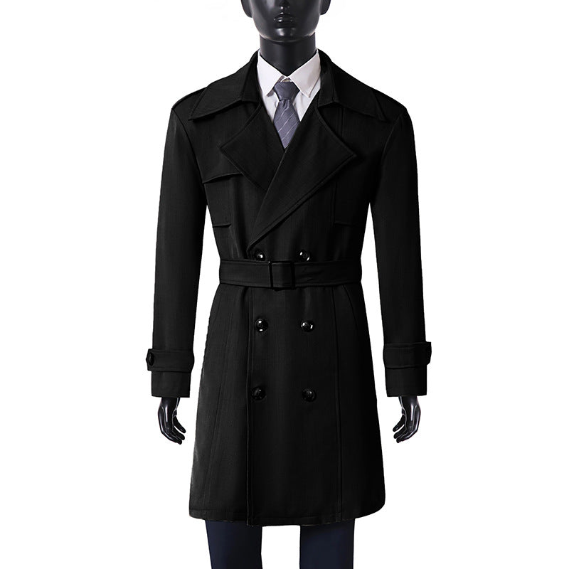 Dam Double-Breasted trenchcoat med vid Shawl krage och Epaulettes