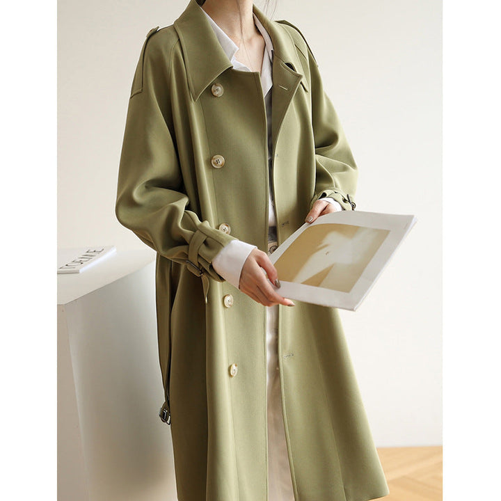 Dam elegant trenchcoat med vid krage