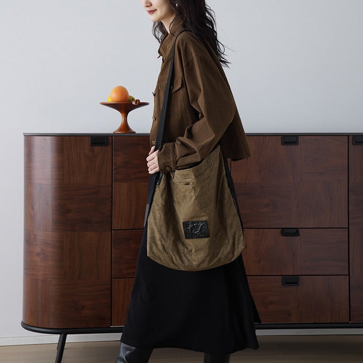 Dam modern oversize jacka med knappar och praktiska fickor
