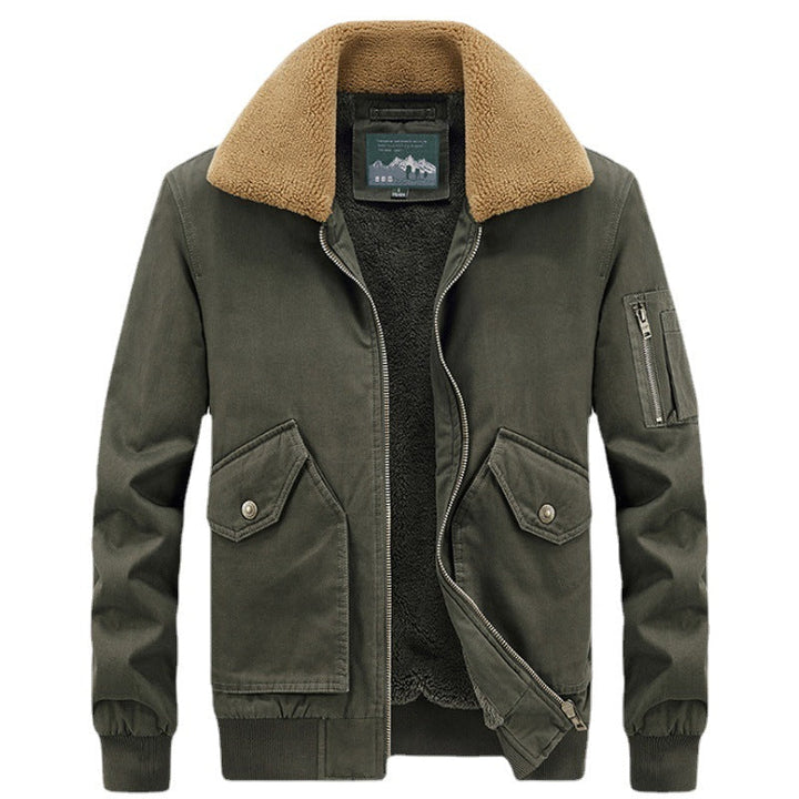 Herr Aviator Blouson med Sherpa Krage och Termisk Teddyfoder