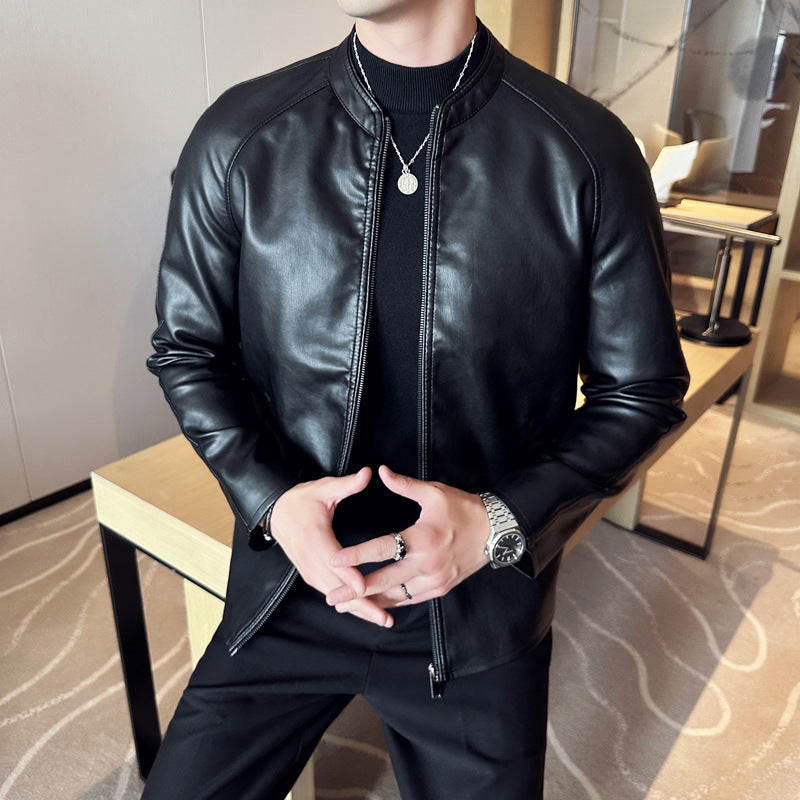 Herr Slim fuskläder Blouson med ståkrage och Dold Dragkedja