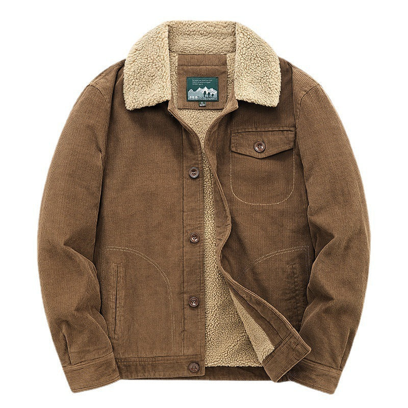 Herr casual Cord Jacka med teddyfoder 1787797411
