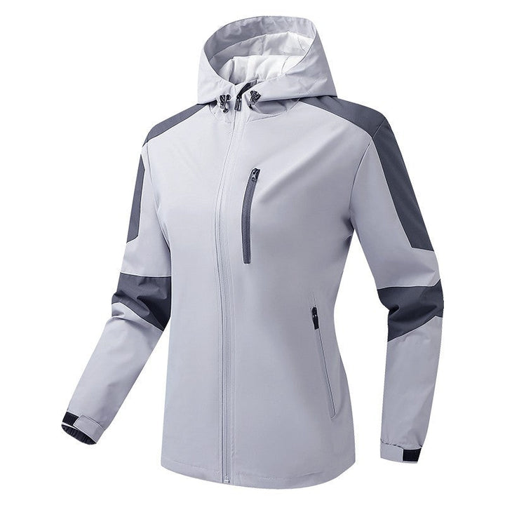 Herr Andningsbar Softshell-Hardshell Hybrid Jacka med Huva och Vattentät Dragkedjefickor