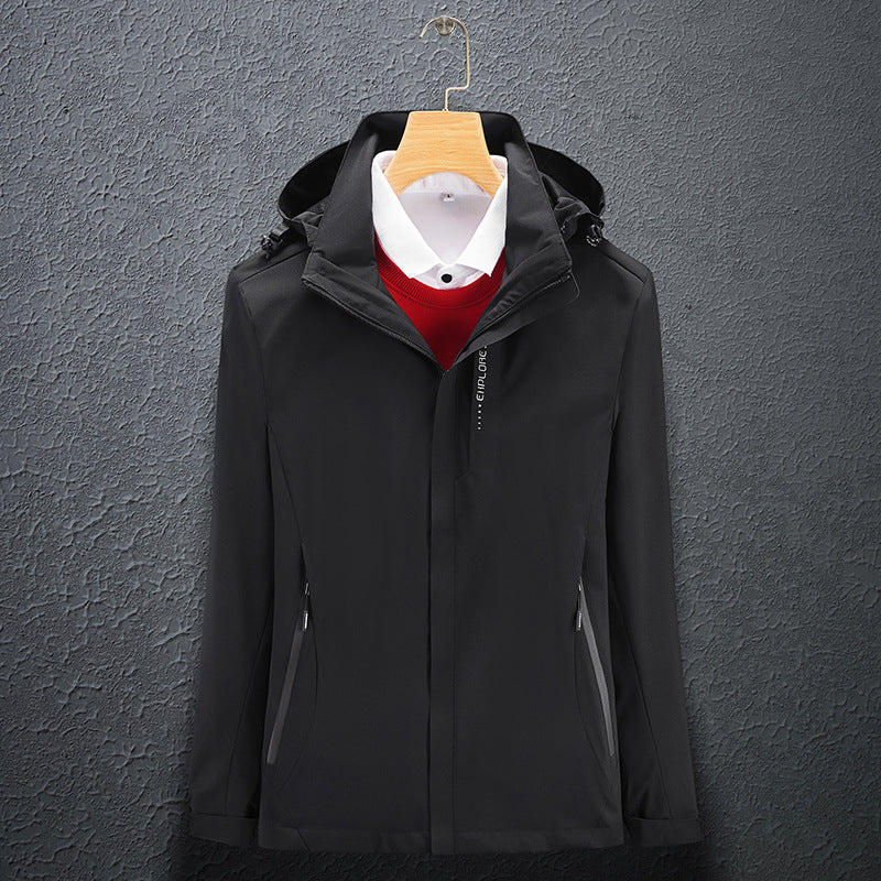 Herr lätt softshell funktionell Jacka med ventilerande meshfoder och justerbar huva