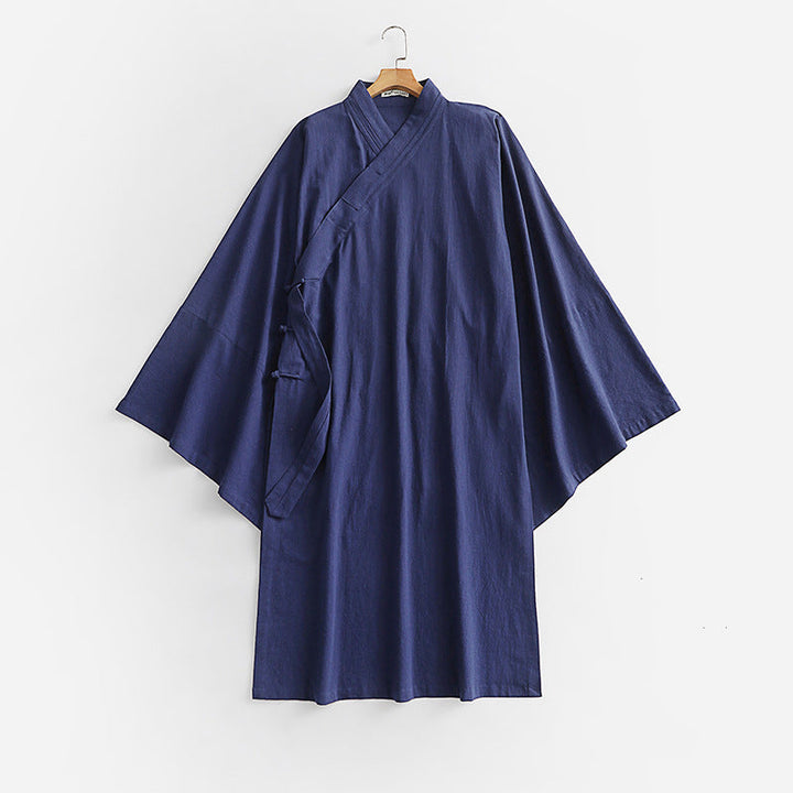 Unisex oversize Kimono kappa med vid ärmar och Asymmetrical Wrap fram