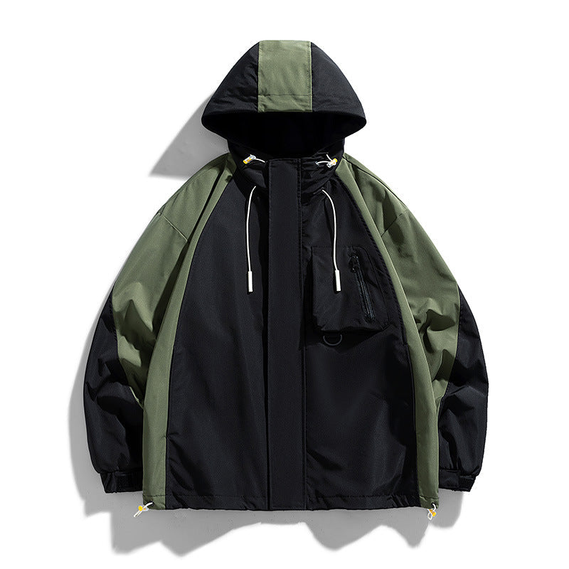 Herr Sportig Luvtröja Jacka med Quiltad Outer Layer