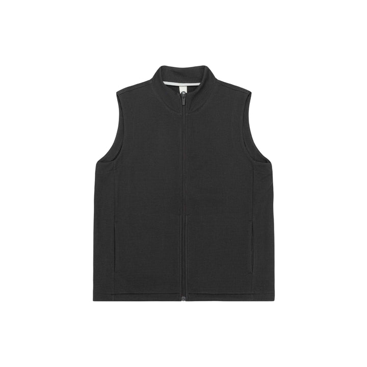 Dam Sleeveless Stickad Väst med Ståkrage och Hel-Length Dragkedja
