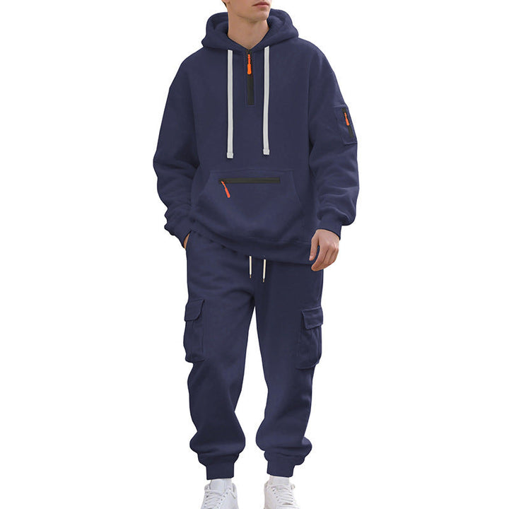 Herr Nan Utilitarian Luvtröja och Cargo Joggingbyxor Set