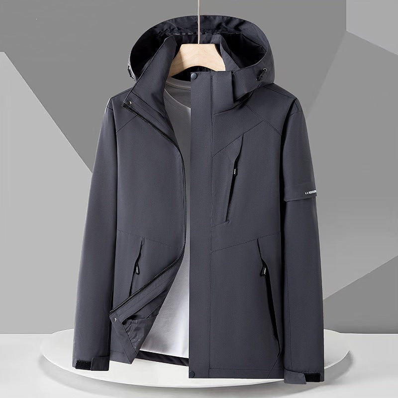 Dam funktionsjacka med justerbar huva drawstring 1787710260