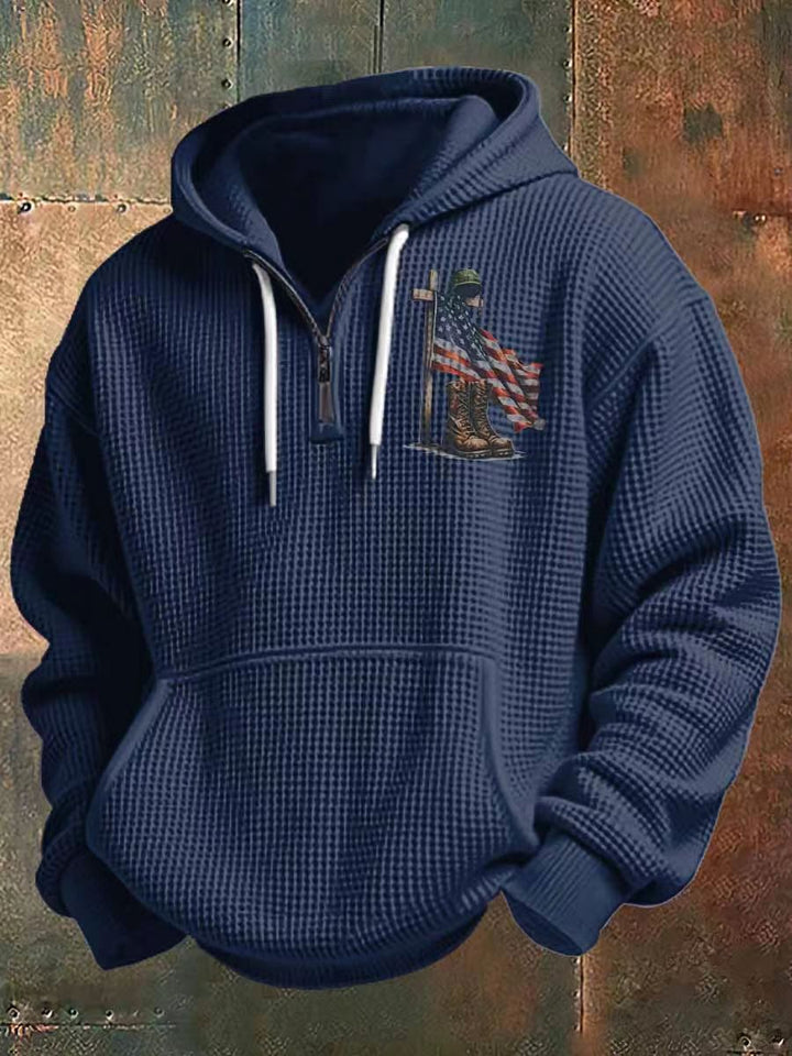 Herr Luvtröja med American Flag Design