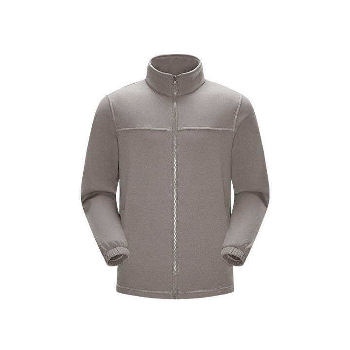 Herr Thermo-Fleece-Softshell Jacka med Ståkrage, Dragkedja Framper och Elastiska Muddar