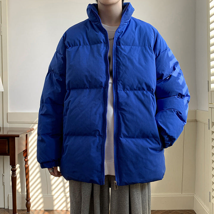 Unisex oversize vadderad jacka med hög ståkrage och Thermal foder