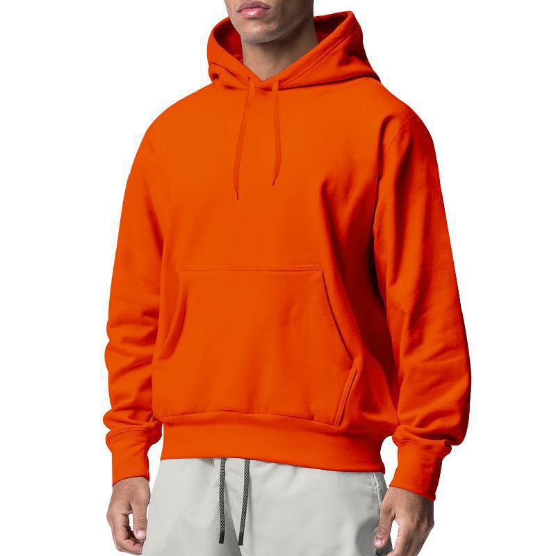 Herr Nan Premium Luvtröja med Känguruficka, Brushed Fleece Interior, Reinforced Neck Seam, och Ribbad Fåll