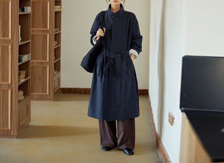 Dam Urban lång trenchcoat