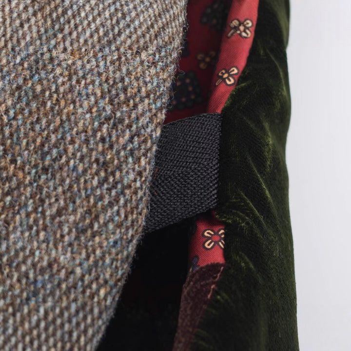 Dam Quiltad Patchwork Väst med Voluminous Sjalrakrage