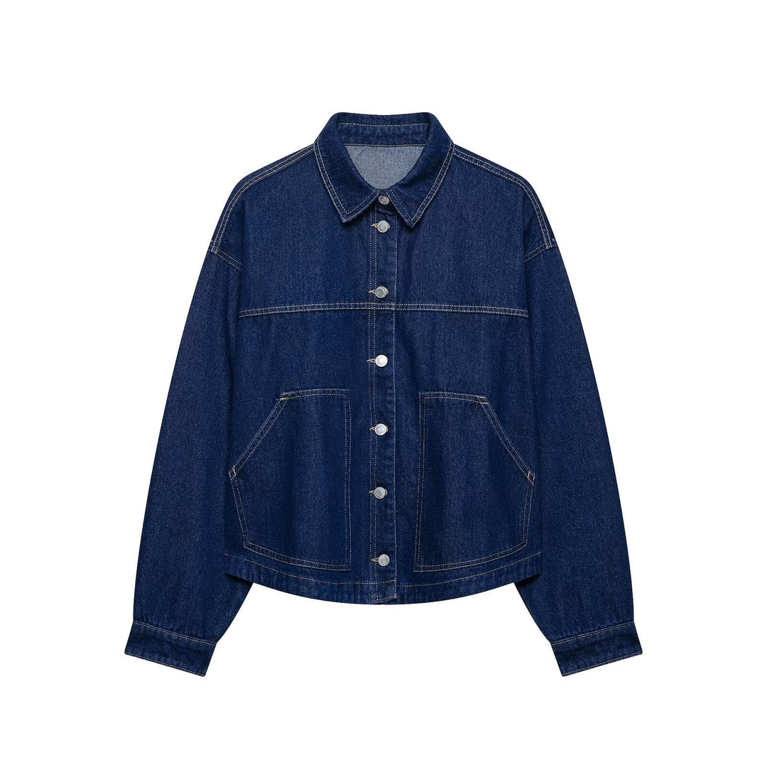 Dam Oversize Worker Jacka Tillverkad av Bomull Twill