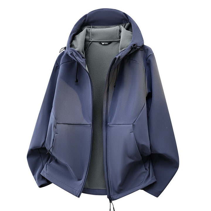 Unisex Softshell Övergångsjacka med Fleece Foder, Huva &amp; Vattenavvisande Coating