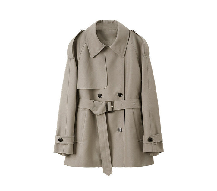 Dam modern trenchcoat med skräddad skärning