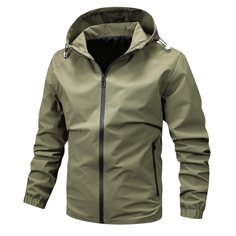 Herr lätt softshell med huva Jacka med vattenavvisande Membran och Sealed Dragkedjas