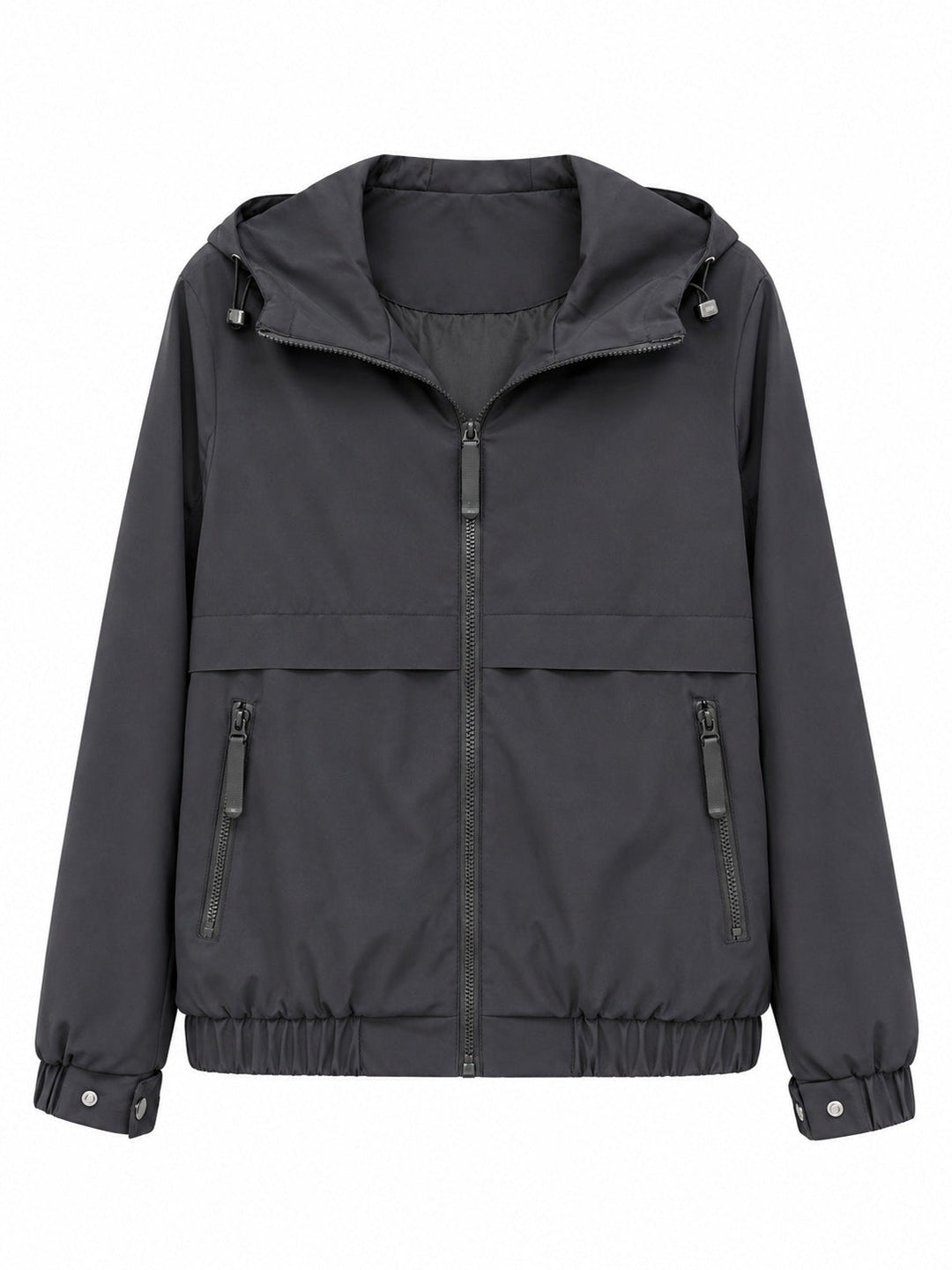Dam lätt med huva Windbreaker med vattenavvisande Coating, dragkedja och Elastic fåll