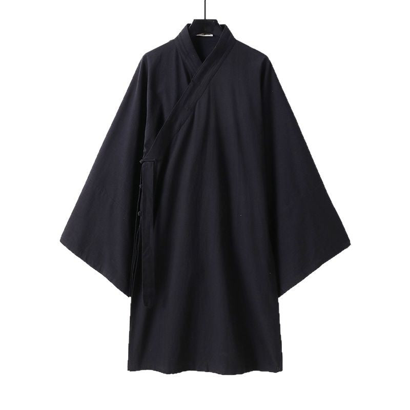 Unisex oversize Kimono kappa med vid ärmar och Asymmetrical Wrap fram
