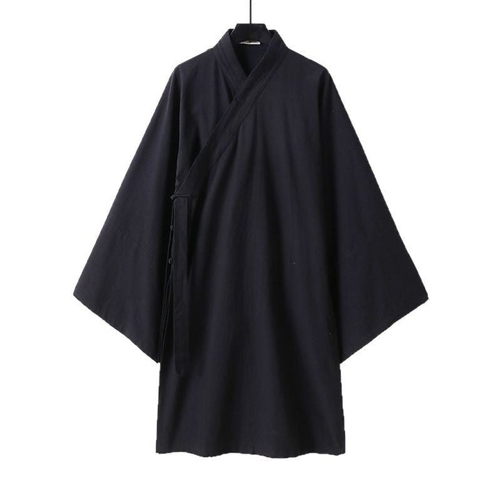 Unisex oversize Kimono kappa med vid ärmar och Asymmetrical Wrap fram