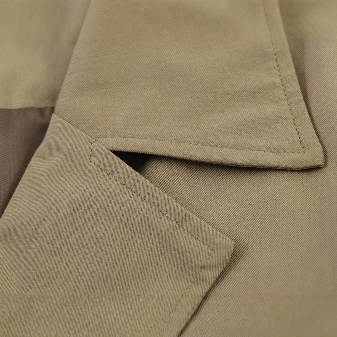 Dam kort skärning Cape trench med Boxy silhuett och Half-Length ärm Straps