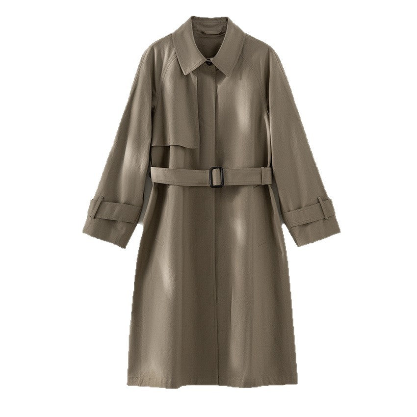 Dam klassisk trenchcoat med bälte och Storm Flap