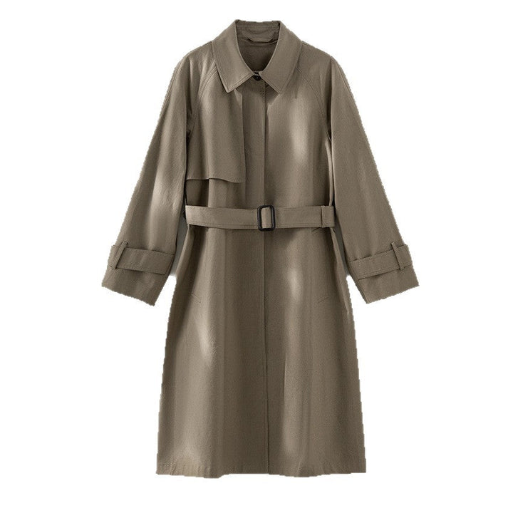 Dam klassisk trenchcoat med bälte och Storm Flap