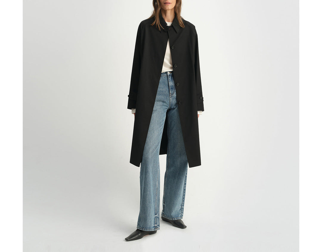 Dam elegant lång trenchcoat Drune