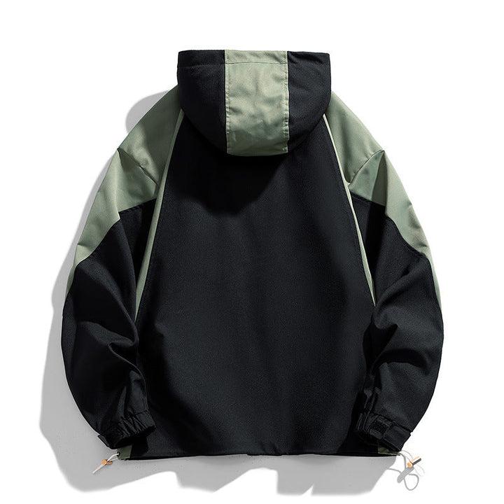 Unisex Hooded Field jacka med Utility Chest Pocket, D-Ring och Drawstring