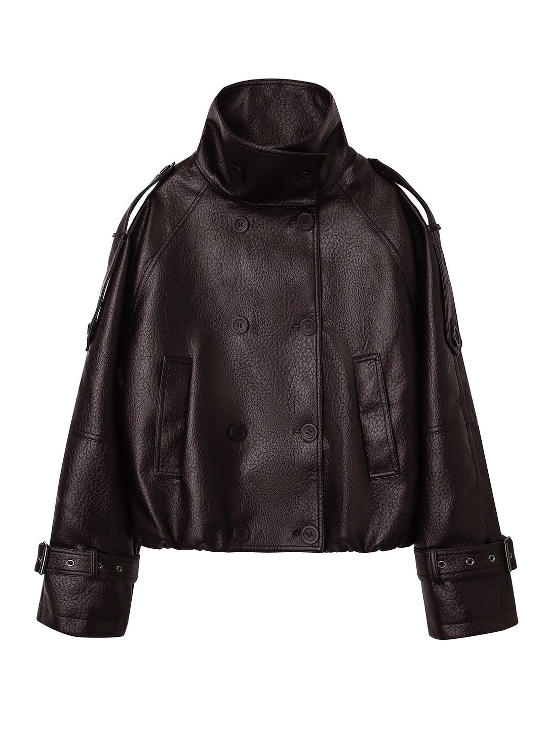 Dam Modern Oversize Läder Jacka