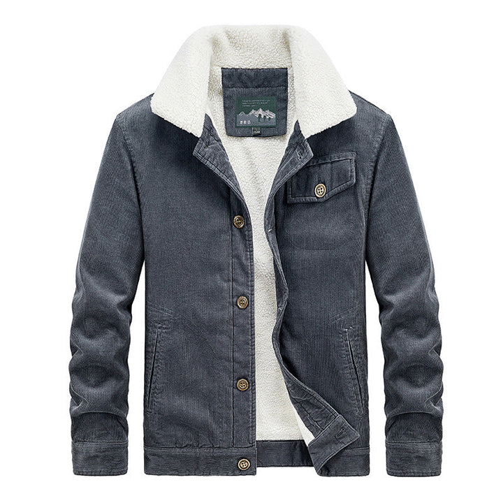 Herr Manchester Worker Jacka med Voluminous Sherpa Foder och Bröst Lock Ficka