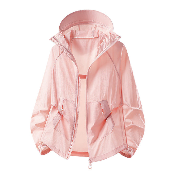 Herr Lätt Wind och Water Resistant med Huva Övergångsjacka med Mesh Foder &amp; Dragsko