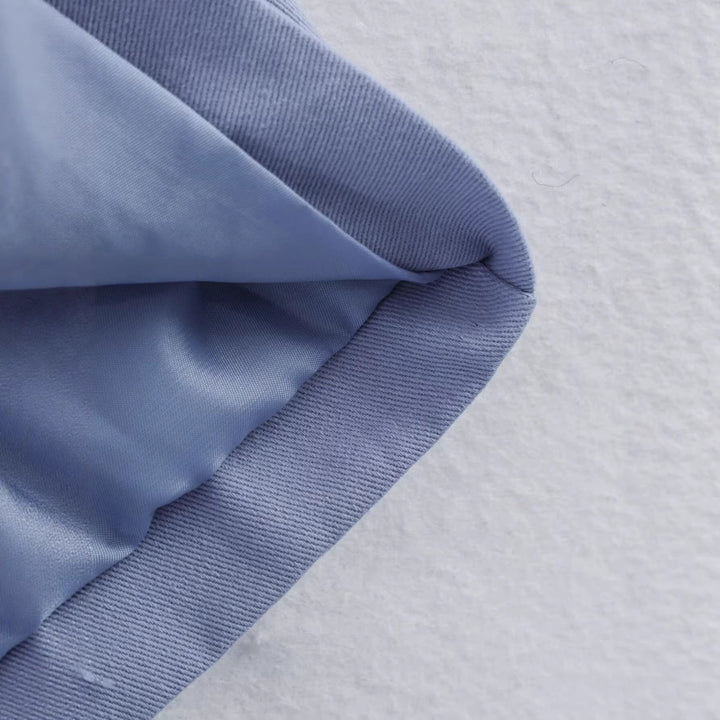 Dam Oversize Utilityjacka med Contrast Krage och Applied Fickor