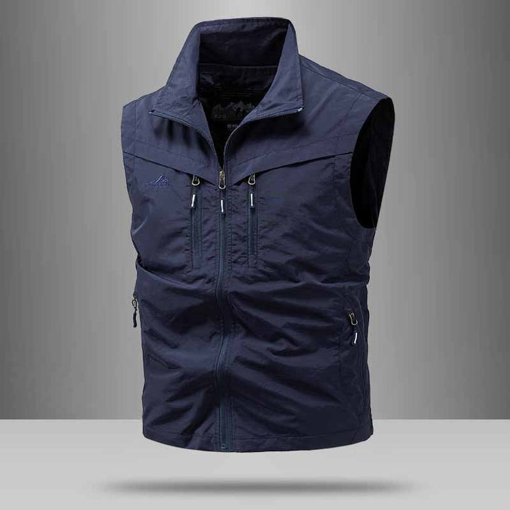 Herr Technical Utility Väst med Hög Krage och Multi-Pockets