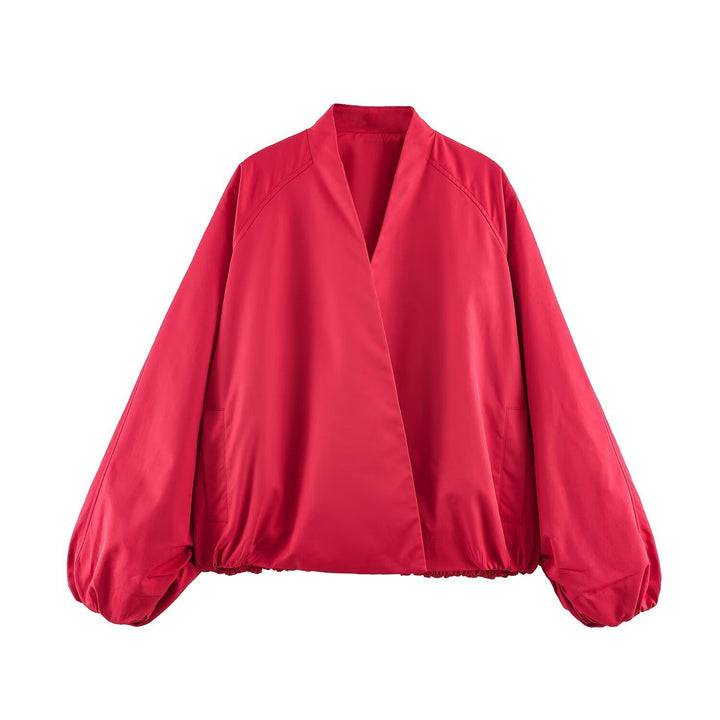 Dam Oversize Kimono Jacka med Balloon Ärmar