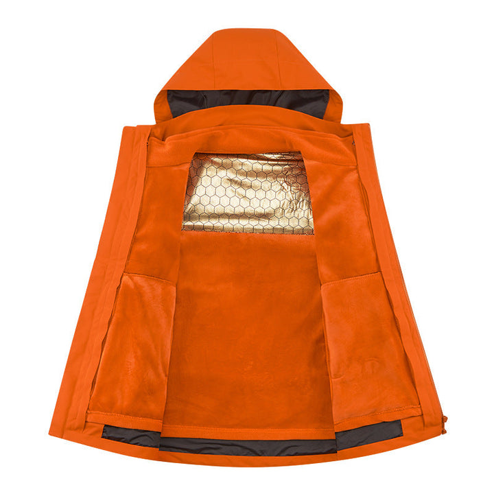 Dam två-layer softshelljacka med removable fleece inner jacka och justerbar huva