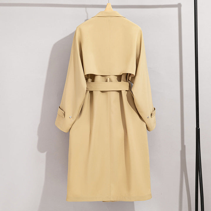 Dam trenchcoat med knytband och removable cape detail