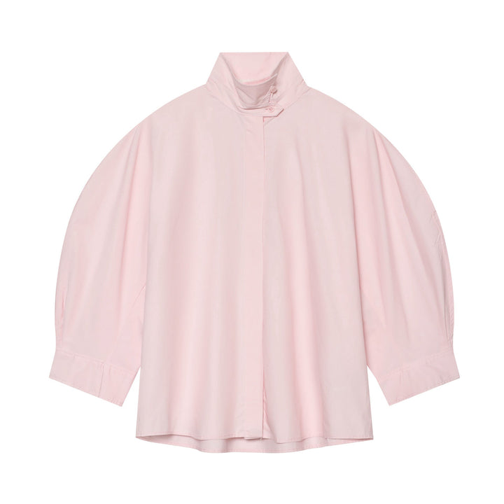 Dam oversized regn poncho med ståkrage och concealed knäppning
