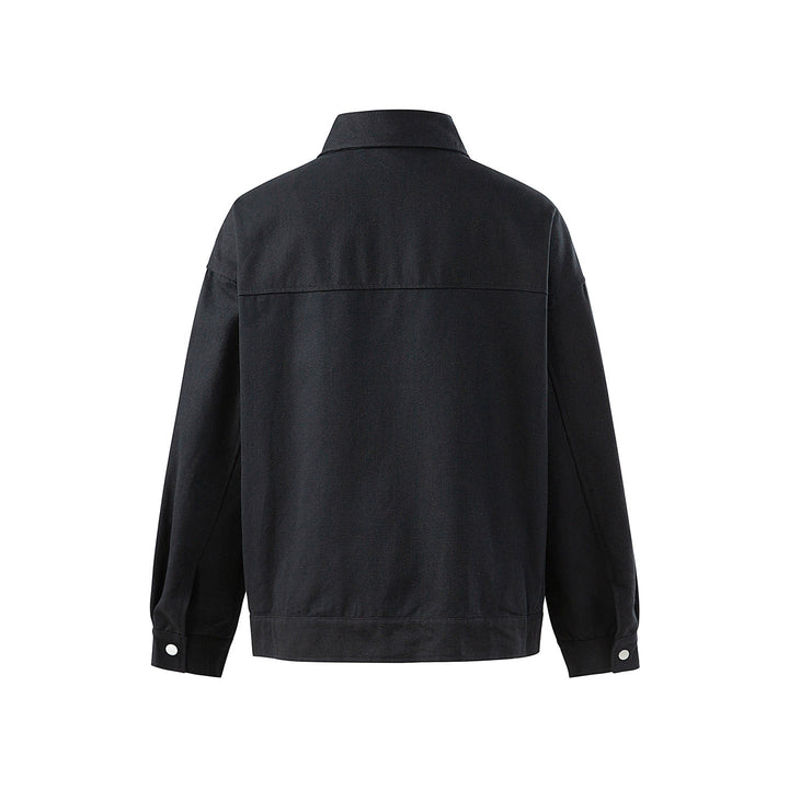 Herr oversize Canvas Jacka med Distinct metall Hook Stängningar