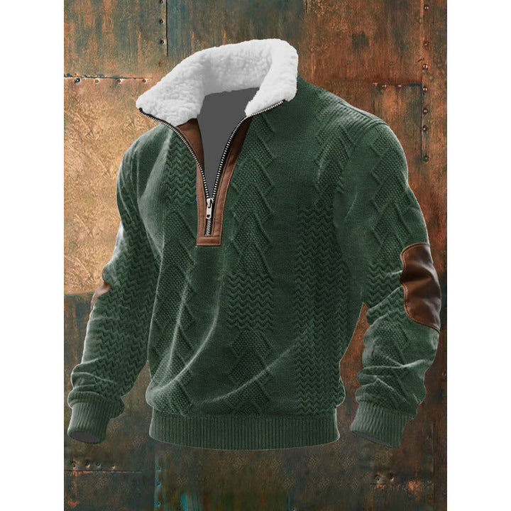 Herr Urban Fleece Pullover med Tree Motif