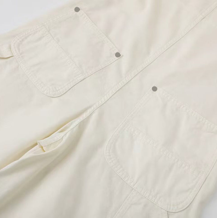 Dam Denim Overalls med Adjustable Straps och Fickor