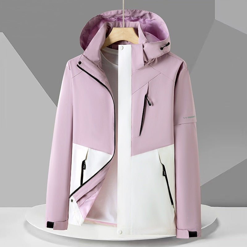 Dam funktionsjacka med justerbar huva drawstring 1787710260