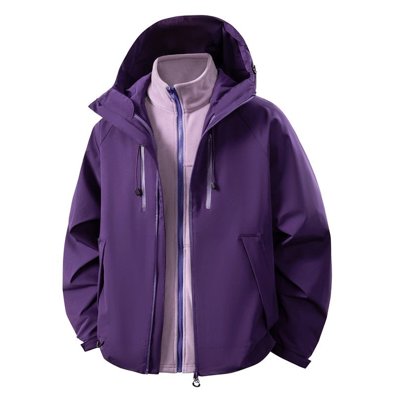 Herr Softshell Hybrid Jacka med Uttagbar Fleecefoder Vindskyddande Vattenavvisande