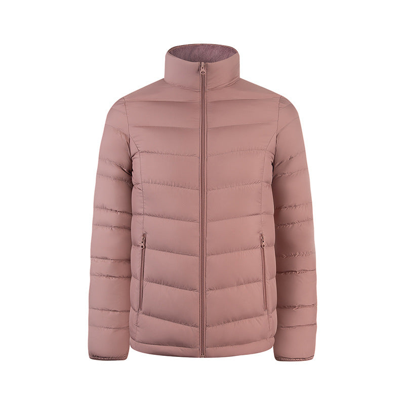 Herr Ultralight Quiltad Down-Imitating Jacka med Stående Krage