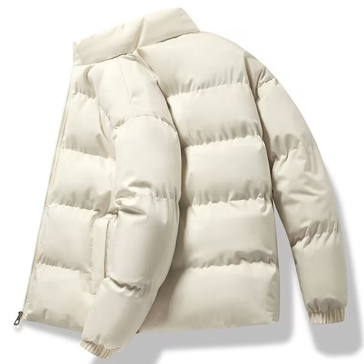 Dam kort skärning Thermal pufferjacka med ståkrage och minimalistisk dragkedja fram
