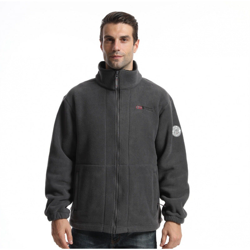 Herr Mjuk Fleece Jacka med Dragkedja