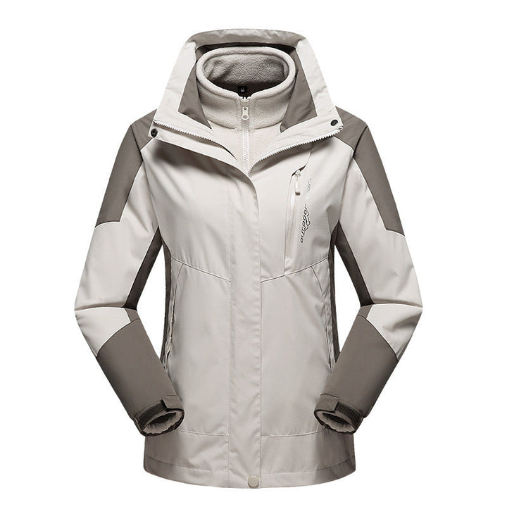 Dam Three-Piece Softshell funktionsjacka med avtagbar fleece inner lagerplagg