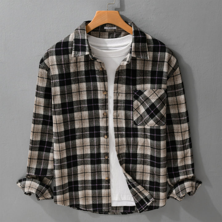 Herr Rutmönster Flanell overshirt